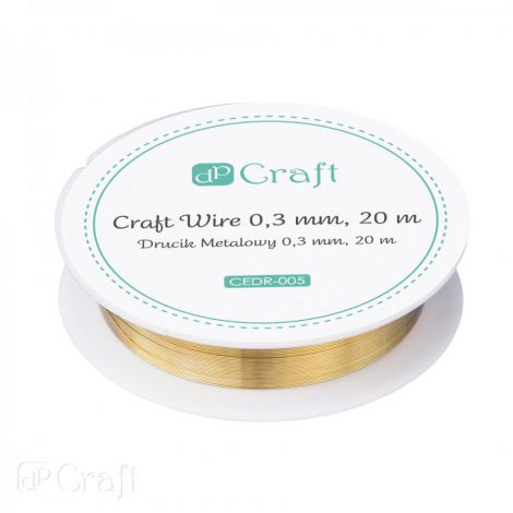 Drucik metalowy dpCraft Złoty, 20m